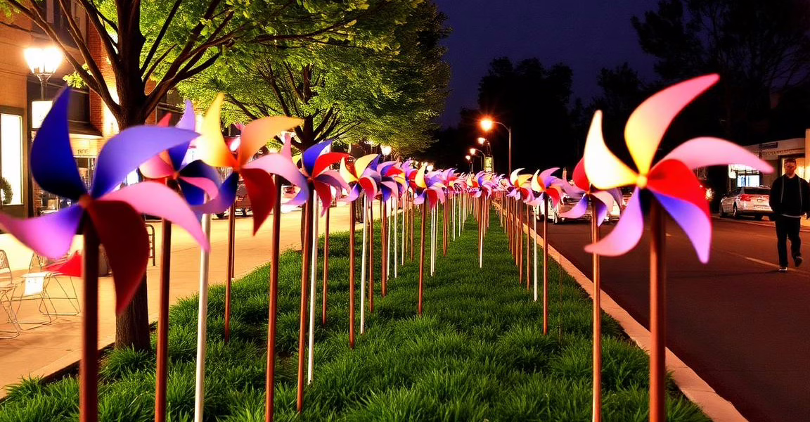 Hundreds of pinwheels line downtown Twin Falls to recognize Child Abuse Prevention and Education Month